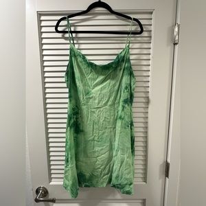 Green Tie dye mini dress size XL